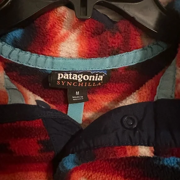 VINTAGE PATAGONIA SYNCHILLA SNAPT FLEECE AZTEC PULLOVER - Picture 3 of 4